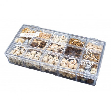 BE TEENS - BOITE PERLES BOIS NATUREL