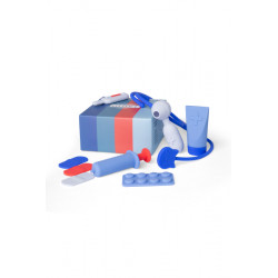 SET DU DOCTEUR BLEUS ET ORANGE EN SILICONE