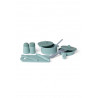 SET CUISINE VERT ET GRIS EN SILICONE