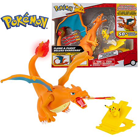 POKEMON - DRACAUFEU INTERACTIF ET SA FIGURINE PIKACHU