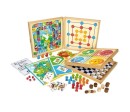 COFFRET DE JEUX CLASSIQUES - 80 REGLES - PIONS BOIS