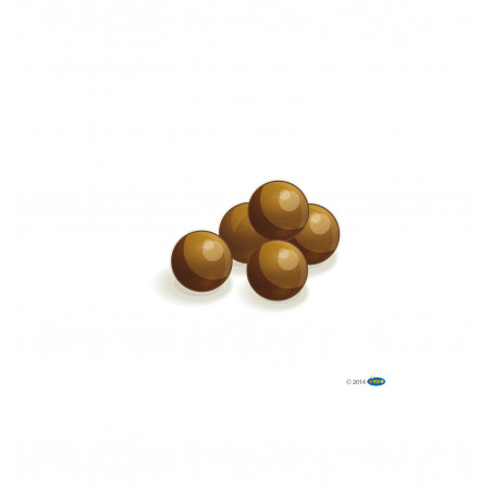 SET DE 5 BOULETS DE CATAPULTE