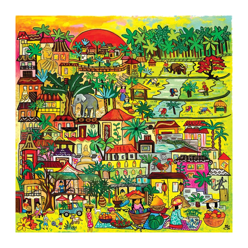 PUZZLE 1000P - LA VIE EN ASIE PUZZLE 1000P - LA VIE EN ASIE