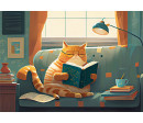 PUZZLE 1000P - CAT & BOOKS