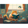 PUZZLE 1000P - CAT & BOOKS