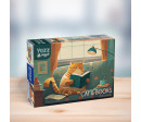 PUZZLE 1000P - CAT & BOOKS