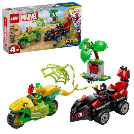 MARVEL - COURSE-POURSUITE ENTRE SPIN ET ELECTRO EN DINO-VEHICULES