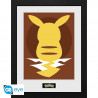 POKEMON - TIRAGE ENCADRE PIKACHU SILHOUETTE 25 ANS (30X40)