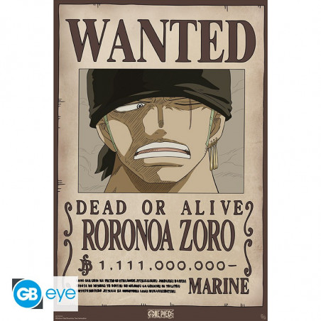 ONE PIECE - POSTER MAXI 91,5X61 - WANTED ZORO WANO