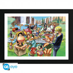 ONE PIECE - TIRAGE ENCADRE HOT-DOG PARTY" (30X40)