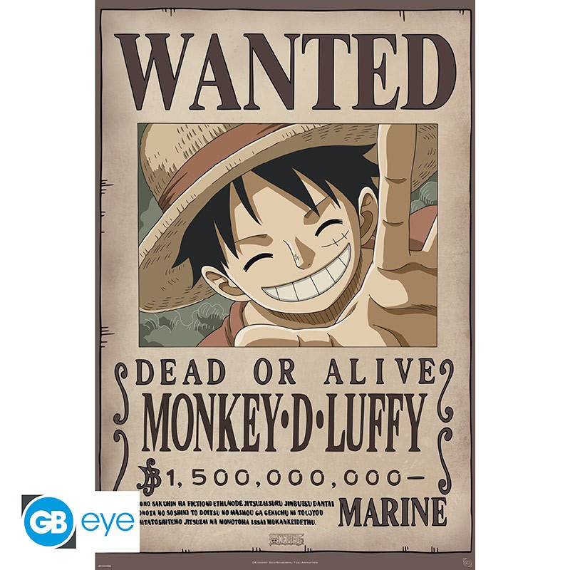 ONE PIECE - POSTER MAXI 91,5X61 - WANTED LUFFY NEW 2 ONE PIECE - POSTER MAXI 91,5X61 - WANTED LUFFY NEW 2
