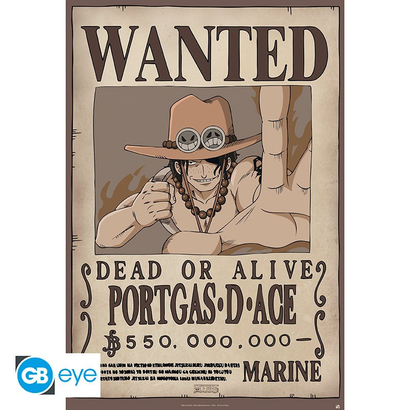 ONE PIECE - POSTER MAXI 91,5X61 - WANTED ACE ONE PIECE - POSTER MAXI 91,5X61 - WANTED ACE