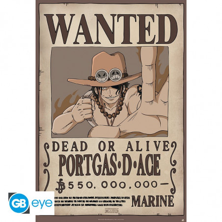 ONE PIECE - POSTER MAXI 91,5X61 - WANTED ACE
