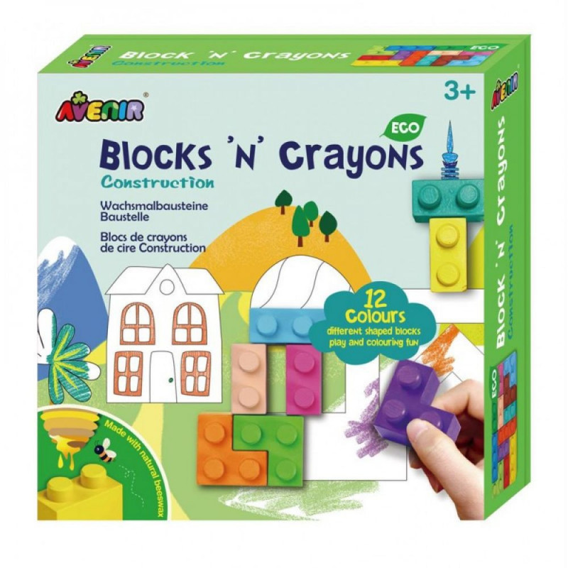 BLOCKS 'N CRAYONS 12 CRAYONS