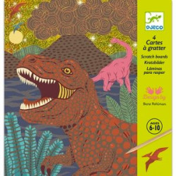 CARTES A GRATTER - LE REGNE DES DINOSAURES - FSC MIX (PACKAGING)
