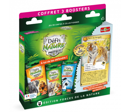 DEFIS NATURE PROTECT - COFFRET TIGRE (BOOSTER X 3 + 1 CARTE TOTEM)