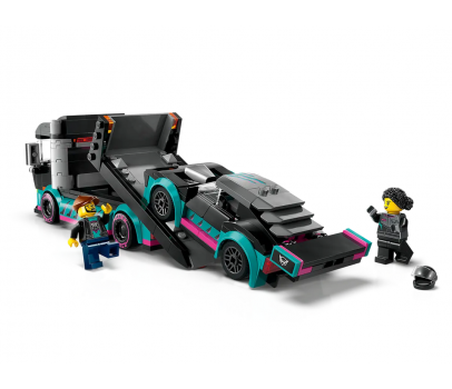 CITY - LA VOITURE DE COURSE ET LE CAMION DE TRANSPORT DE VOITURES