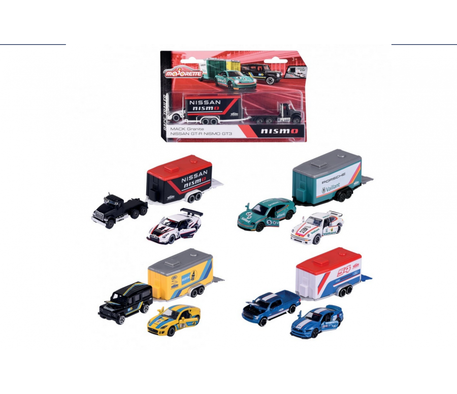 MAJORETTE PREMIUM -  CITY TRAILER + 2 VEHICULES