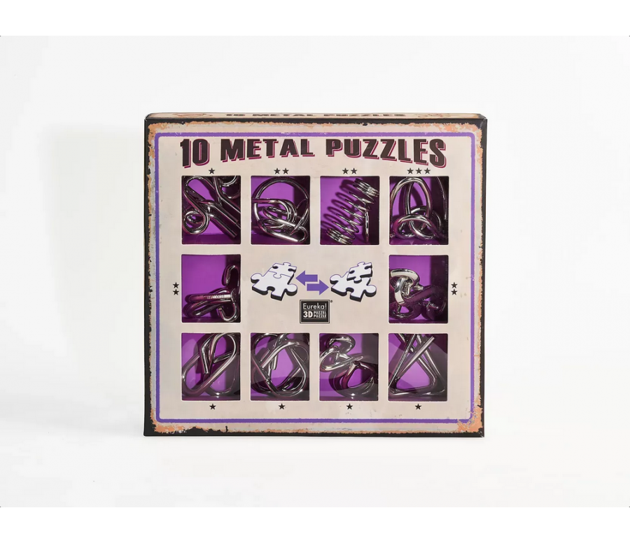 COFFRET 10 CASSE-TETES METAL - VIOLET