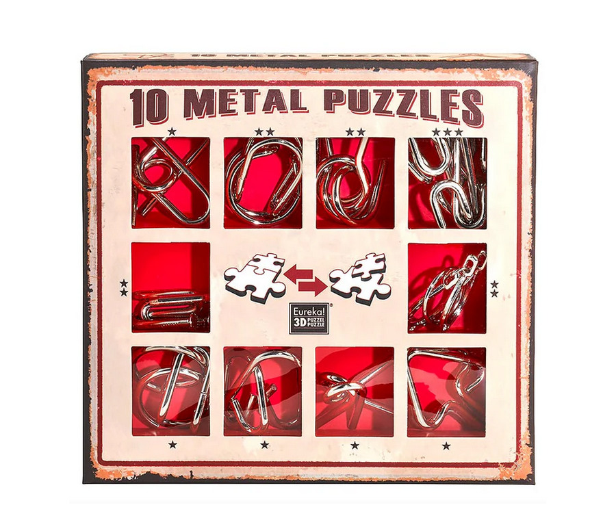 COFFRET 10 CASSE-TETES METAL - ROUGE