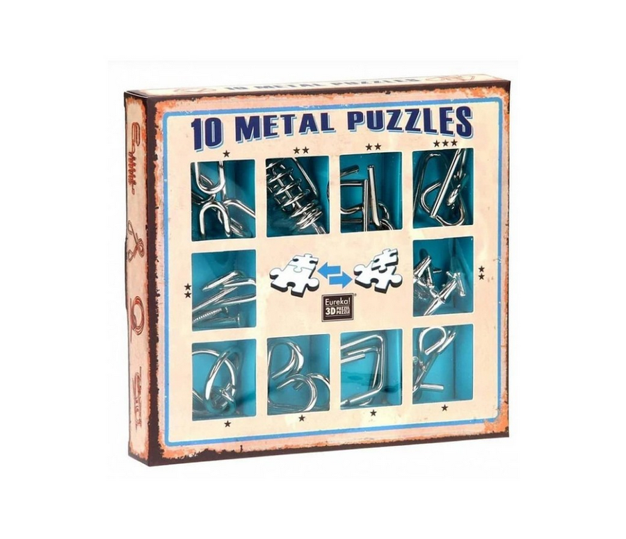 COFFRET 10 CASSE-TETES METAL - BLEU