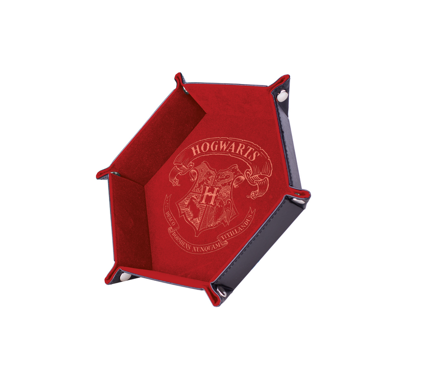 PISTE DE DES - POUDLARD ROUGE - CUIR ET VELOURS - 19X19 PISTE DE DES - POUDLARD ROUGE - CUIR ET VELOURS - 19X19