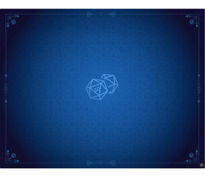 TAPIS DE JEU NEOPRENE 90X70 - D20 BLEU SAPHIR
