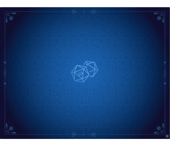 TAPIS DE JEU NEOPRENE 90X70 - D20 BLEU SAPHIR