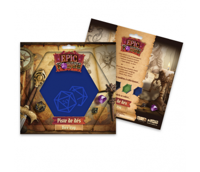 PISTE DE DES - D20 BLEU FONCE