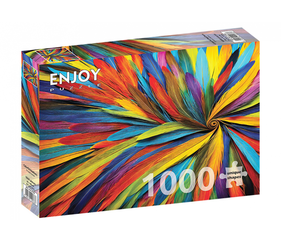 PUZZLE 1000P - COLORFUL FEATHERS