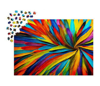 PUZZLE 1000P - COLORFUL FEATHERS