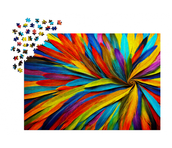 PUZZLE 1000P - COLORFUL FEATHERS