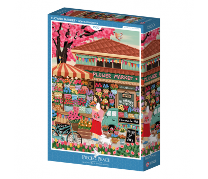 PUZZLE 1500P - MARCHE AUX FLEURS