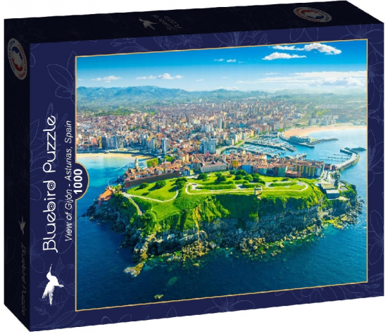 PUZZLE 1000P - VUE DE GIJON - LES ASTURIES, ESPAGNE