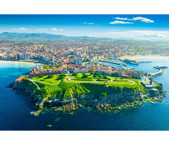 PUZZLE 1000P - VUE DE GIJON - LES ASTURIES, ESPAGNE