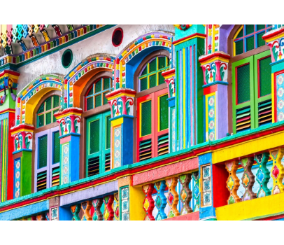 PUZZLE 1000P - FACADE COLOREE, SINGAPOUR
