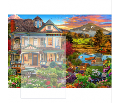 PUZZLE 500P - JARDIN DE MAISON DE CAMPAGNE