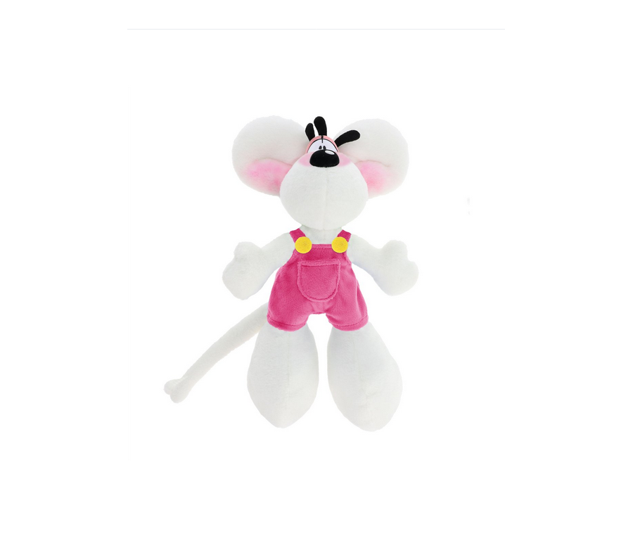 PELUCHE DIDDL EN SALOPETTE ROSE 30CM