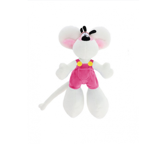 PELUCHE DIDDL EN SALOPETTE ROSE 30CM