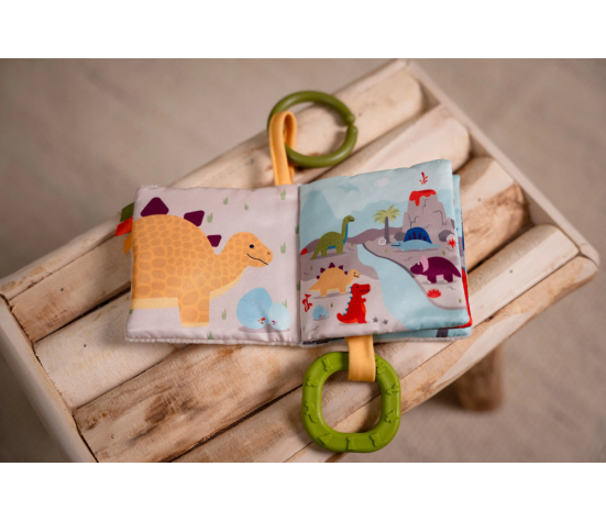 LIVRE TISSU BEBE - LES AMIS DINOS