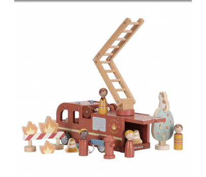 CAMION DE POMPIERS ET ACCESSOIRES EN BOIS FSC