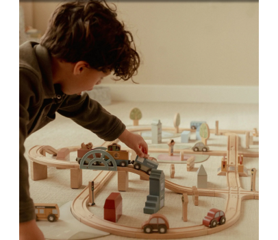 CIRCUIT DE TRAIN XXL EN BOIS FSC