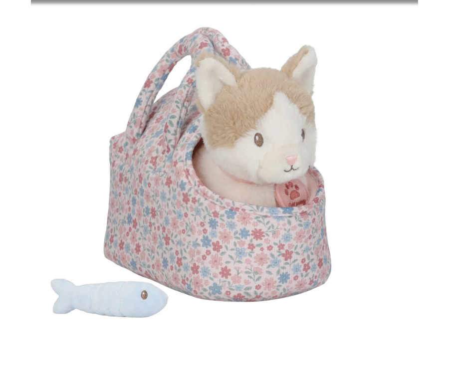 PELUCHE CHAT AVEC SAC DE TRANSPORT - MARLEY
