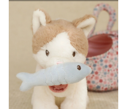 PELUCHE CHAT AVEC SAC DE TRANSPORT - MARLEY