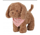 PELUCHE CHIEN AVEC SAC DE TRANSPORT - JACKIE