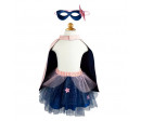 SET DE SUPER-HEROENE (TUNIQUE, CAPE, MASQUE),, ROSE/BLEU, TAILLE US 4-6 (3 PCS) SET DE SUPER-HEROENE (TUNIQUE, CAPE, MASQUE),, ROSE/BLEU, TAILLE US 4-6 (3 PCS)