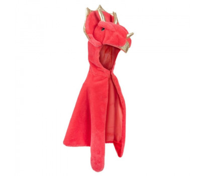 CAPE DE TRICERATOPS, DOUCE ET CALINE, ROUGE, TAIILE US 3-4