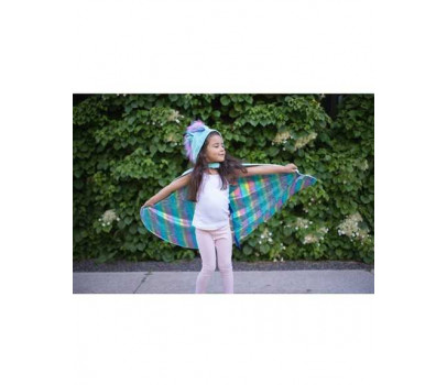 CAPE REVERSIBLE LICORNE/DRAGON, BLEU CLAIR, TAILLE US 5-6