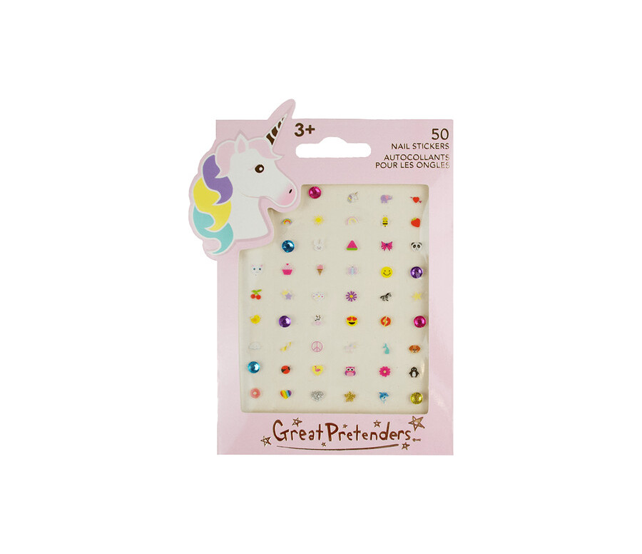 AUTOCOLLANT POUR LES ONGLES - THEME LICORNE (50 PCS)