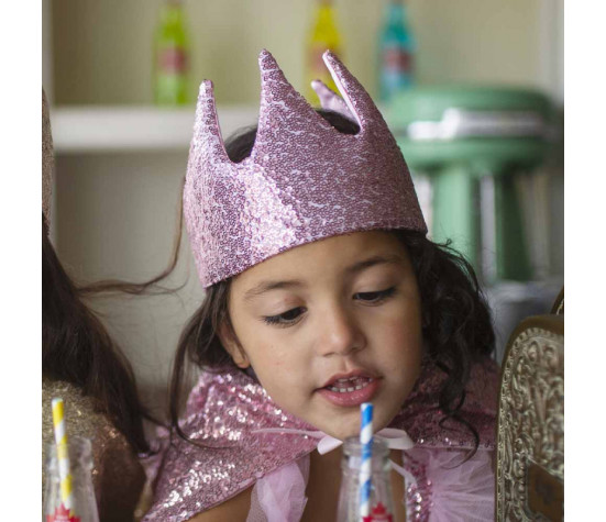 COURONNE DE PRINCESSE SEQUINS, ROSE